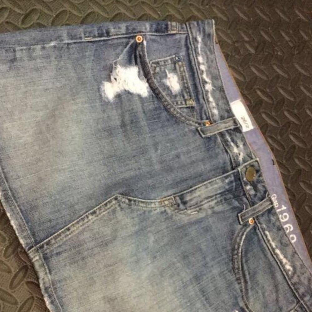denim mini skirt